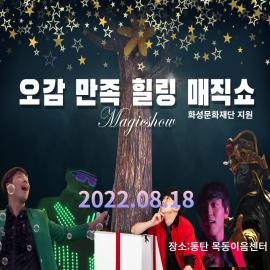 [화성예술가활동지원사업] 오감만족 매직쇼,장소:동탄목동이음터,기간:2022년 8월 18일~2022년 8월 18일